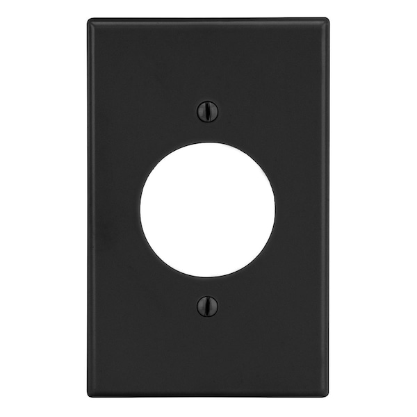 Hubbell Wiring DeviceKellems Wallplate, 1Gang, 1.60" Opening, Black